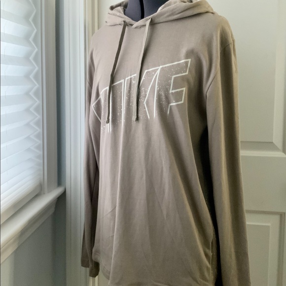 NIKE Rare Men's Tan Hoodie with Paint Splatter NWT - Picture 2 of 5